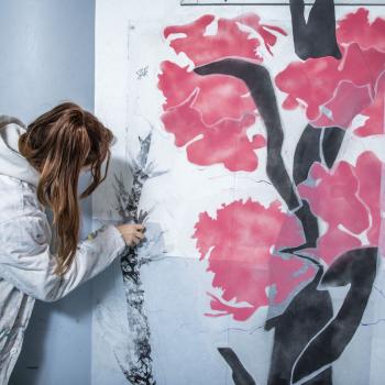 Une fresque éphémère résidence Apollinaire à Toulouse