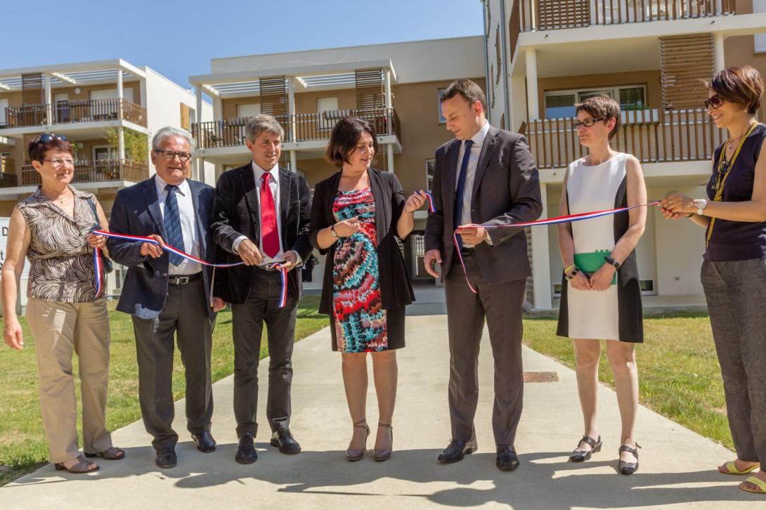 Le Groupe des Chalets à l'inauguration de L'écoquartier Maragon Floralies à Ramonville Saint-Agne (Juin 2015)